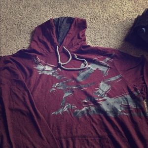 Men's large hooded long sleeve pull overs